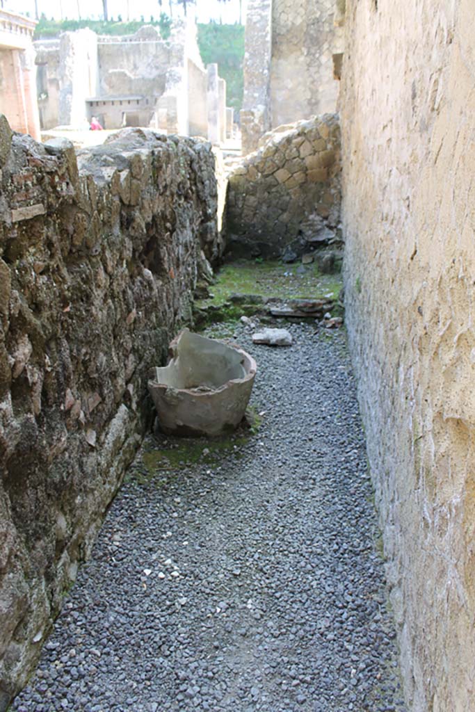 IV.11, Herculaneum. March 2014.
Small area on north side of room, corridor leading to latrine.
Foto Annette Haug, ERC Grant 681269 DÉCOR.